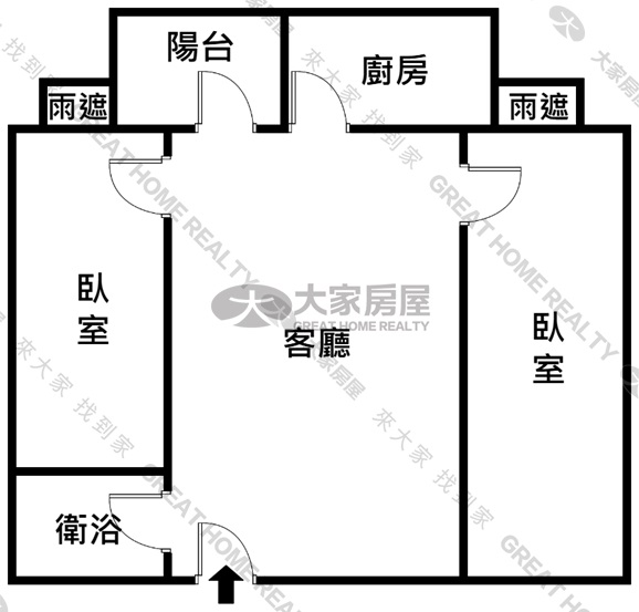 安平香榭2房平車房屋室內格局與周邊環境